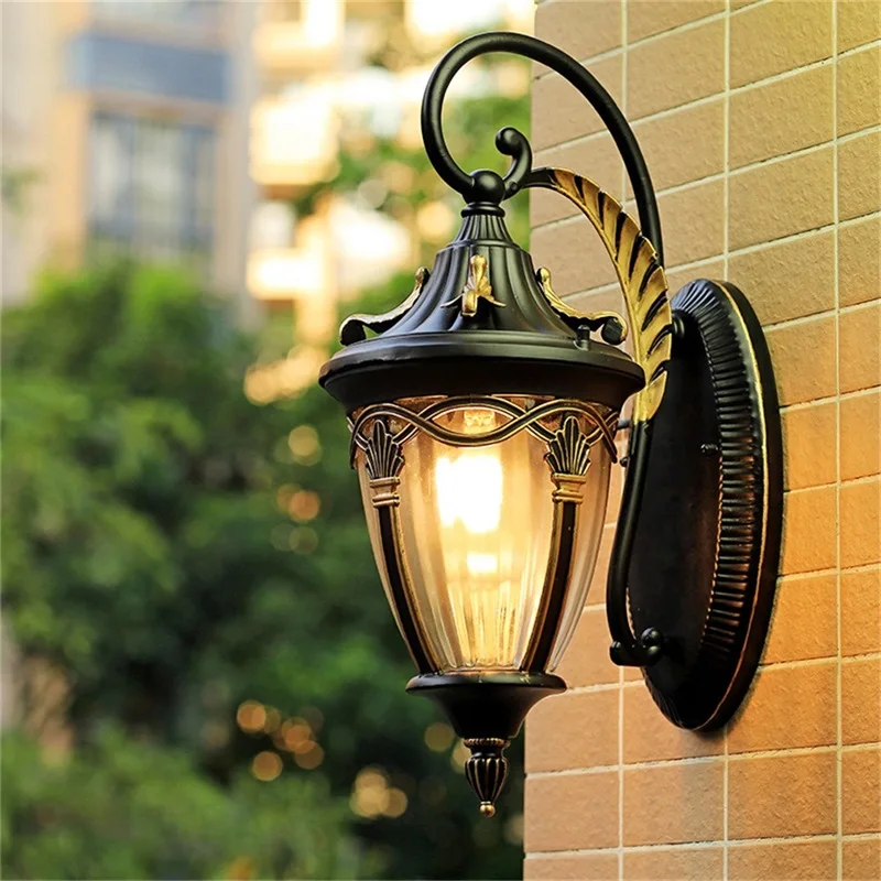 DLMH Outdoor Wall Lamp Classical Light Retro LED Sconces Waterproof for Home Decoration