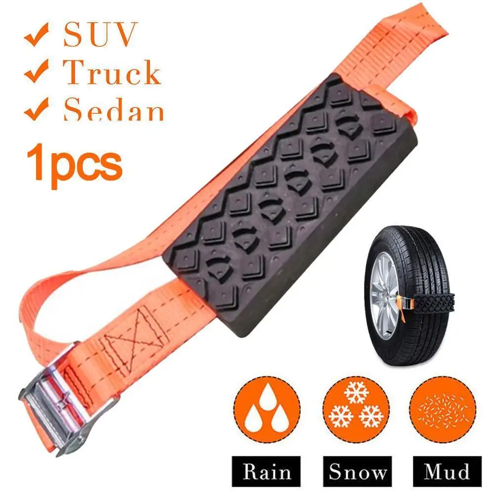 

1pcs Tire Chain Straps PU Anti-Skid Car Tire Traction Blocks With Bag Emergency Mud Sand for SNOW Mud Ice