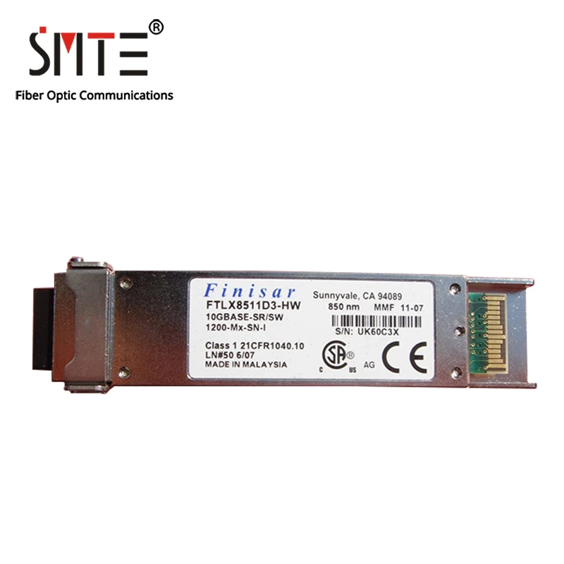 

FINISAR FTLX8511D3-HW 850nm 10G 300M 10GBASE-SR/SW 1200-Mx-Sn-I XFP Multimode Fiber Optical Module