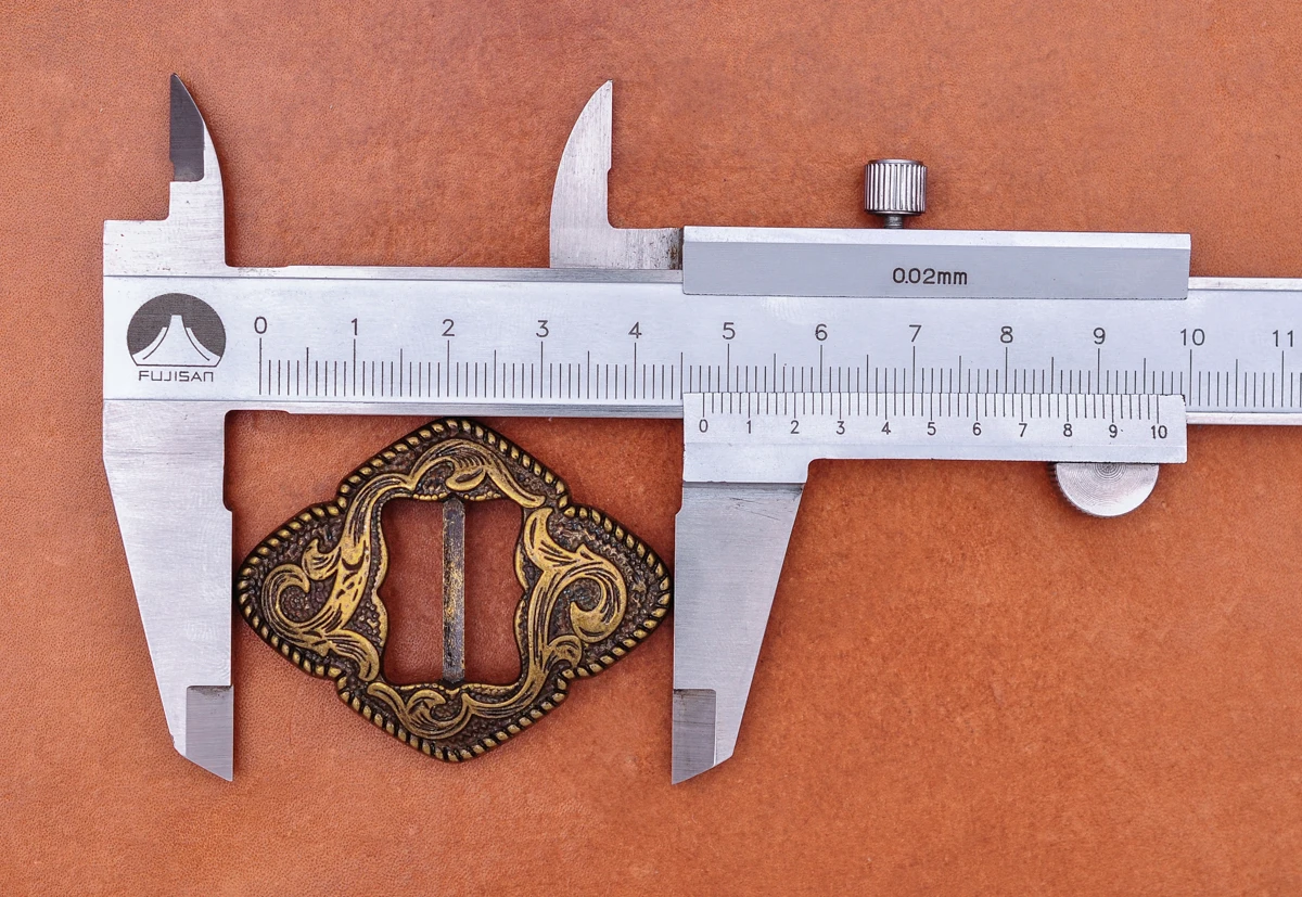 6x antike messing beschichtete Western Rodeo Blume geschnitzt Leder Handwerk Sattel Reiß nägel Halfter geschlitzt Concho Zaumzeug Gürtels chnalle Dekor – Detail 9