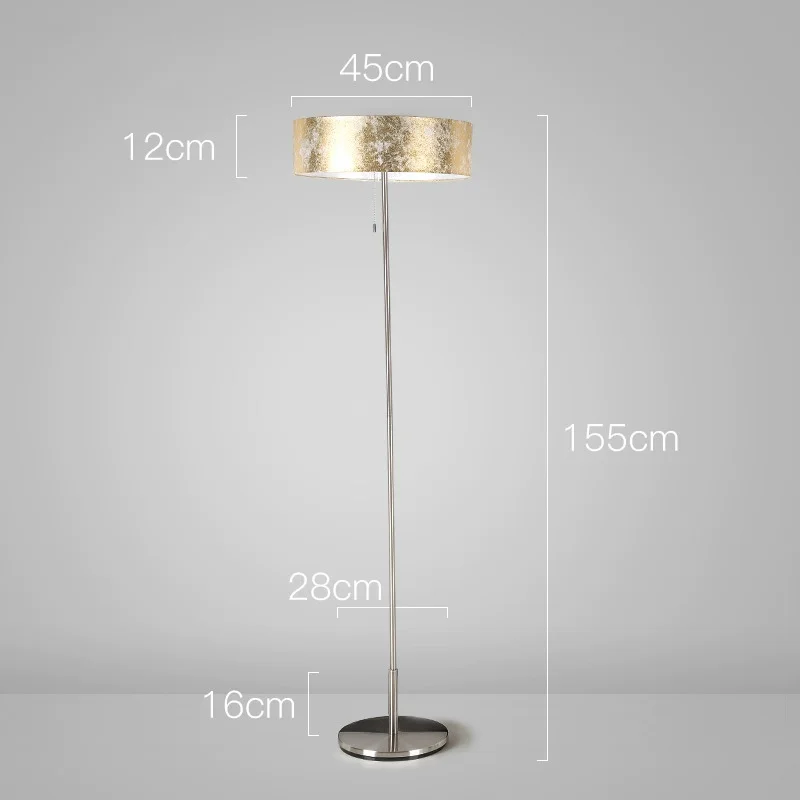 Modern Lighting Floor Lamp Fashion Simple Iron Art Floor Lamp For Home Hotel Store Gold Sliver Fabric Lampshade E27 LED Lamp