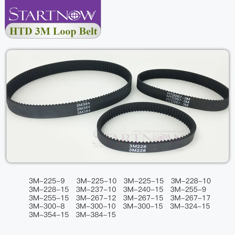 HTD 5M Series Rubber Open-Ended Timing Belt Transmission Belts Width 10 15mm 20 25 30 For 3D Printer Fiber YAG CO2 Laser Machine