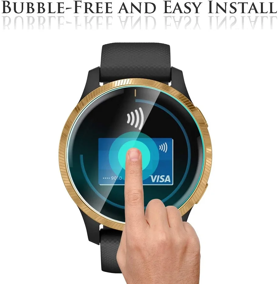 Garmin Venu 스마트 워치 용 3pcs 소프트 하이드로 겔 투명 보호 필름 가드 보호 전체 화면 보호기 커버 (유리가 아님)