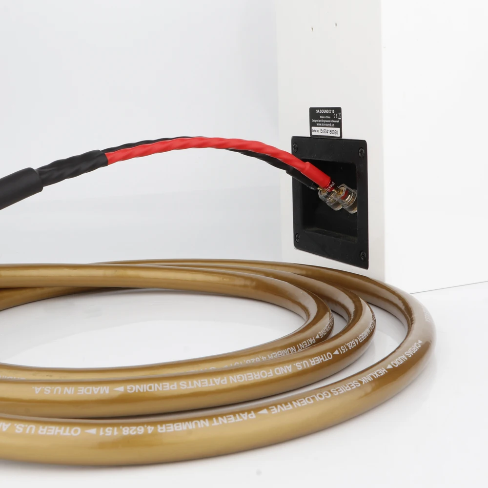 Cardas-cable de altavoz Hexlink serie Golden Five 5-C 8Core OCC Copper, cable de altavoz DIY, cable de audio a granel
