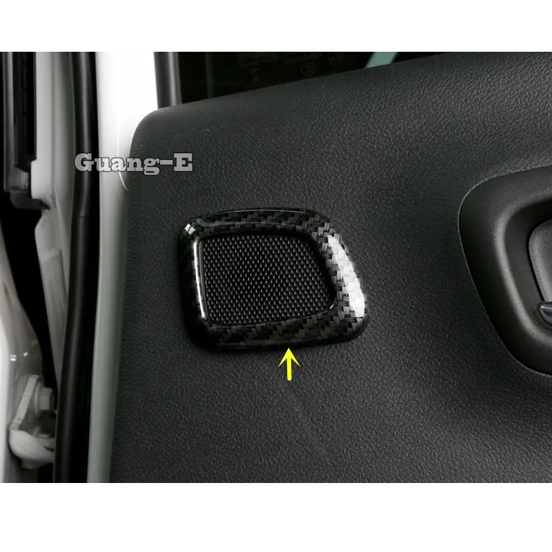 For Jeep Compass 2017 2018 2019 2020 2021 2022 Car Body Styling Cover Carbon Fiber Rear Back Speak Sound Audio Trim Frame Lamp