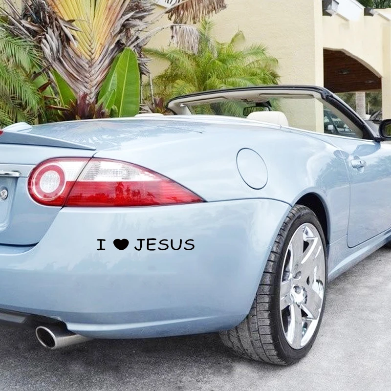 Car Sticker Funny I Love Jesus Car Styling Vinyl  Church God Christian Religious Faith Car Motorcycle Decal Jdm