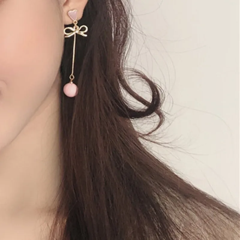 Chinese Style Folding Fan Crane Carp Lotus Asymmetrical Long Tassel Dangle National Style Earrings for Women Jewelry Gift