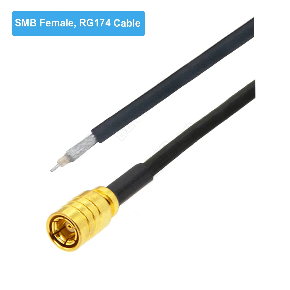 10pcs/lot Single End SMB Female Jack to PCB Solder Pigtail 50 Ohm RG174 Cable Wire Connector RF Coaxial Cable