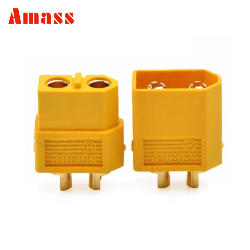 1 Pairs  Amass XT60 Plug Male and Female 3.5mm Golden Plated Bullet Connector for RC ESC Battery