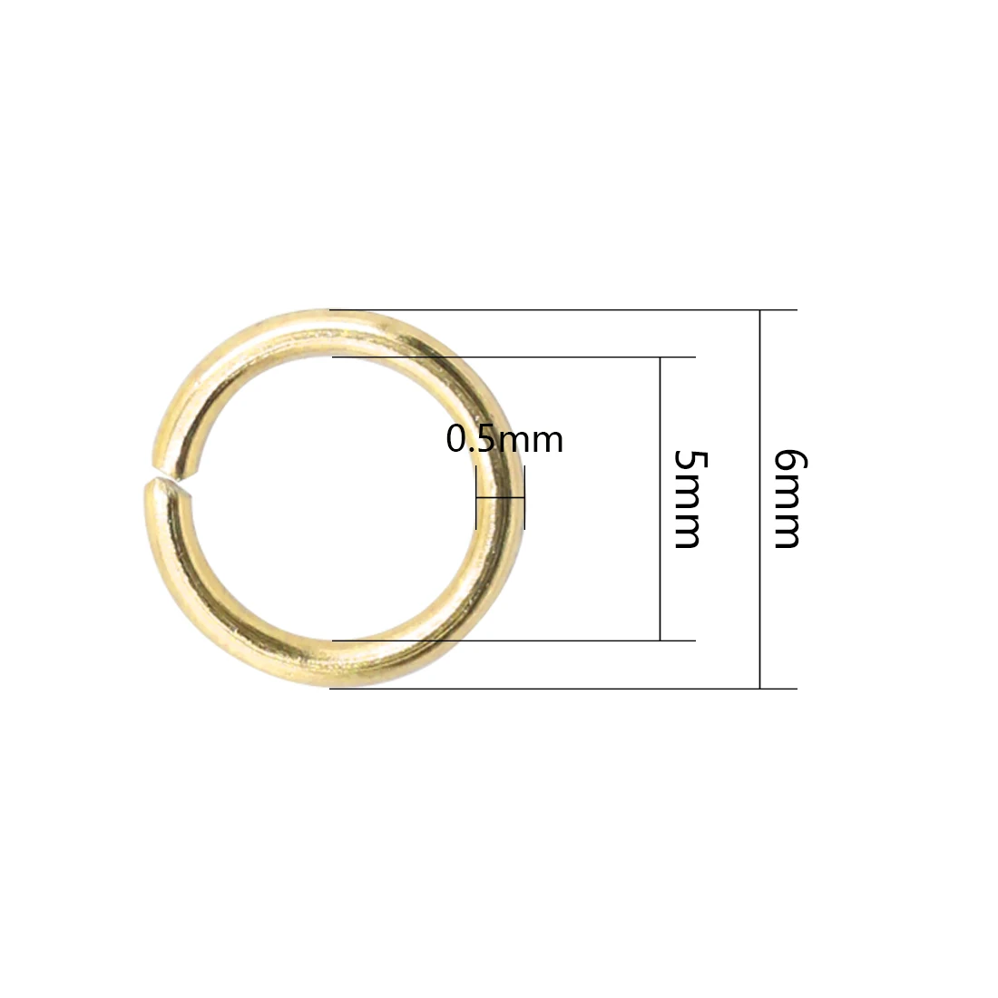 7200Pcs/Box Aluminum Jump Rings DIY 6mm Colorful Open Single Loops Jump Rings Jewelry Necklace Bracelet Chain Connector Findings