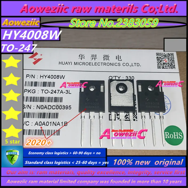 Aoweziic  2020+  100% New Original HY4008 HY4008W  TO-247 MOSFET  Inverter Ultra Chip 80V 200A