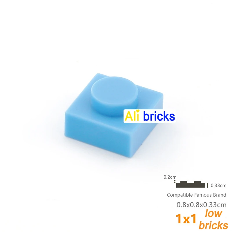 400pcs DIY Building Blocks Thin Figures Bricks 1x1 Dots 25Color Educational Creative Size Compatible With 3024 Toys for Children