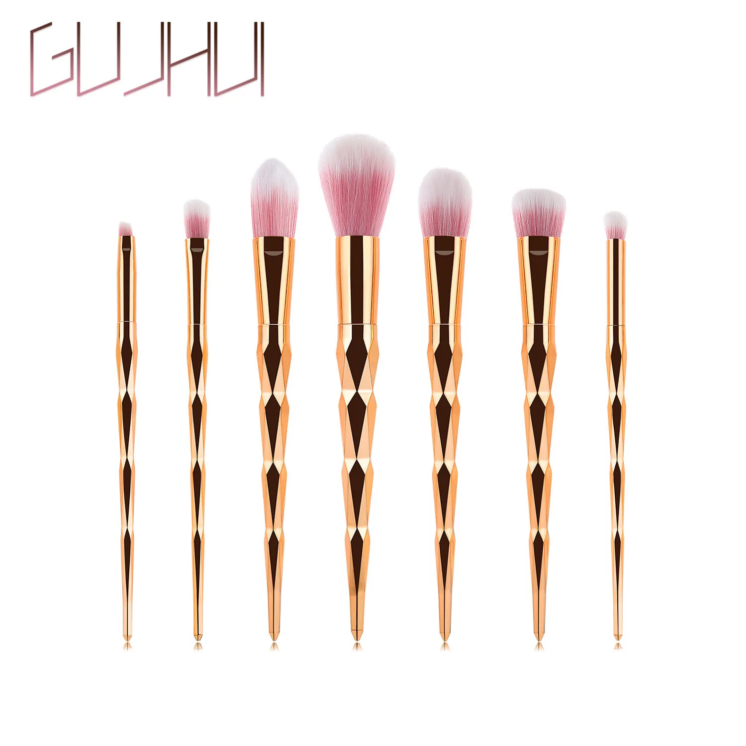 7 sztuk kolor zestaw pędzli do makijażu diamentowy pędzel do makijażu pędzel do podkładu makijaż przybory kosmetyczne Bronzer Brush Highlighter Brush