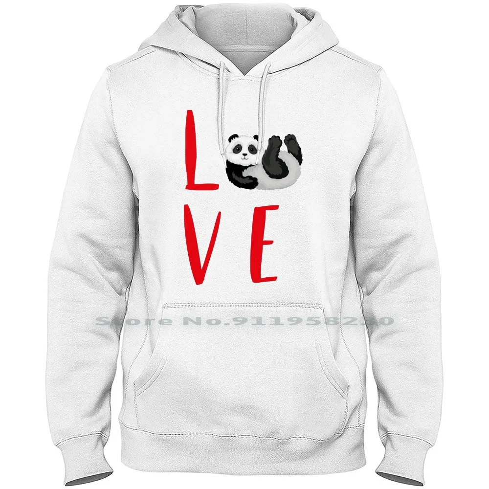 

Love Panda Men Women Hoodie Pullover Sweater 6XL Big Size Cotton Mother Panda Love Live Pan Ny Funny Love