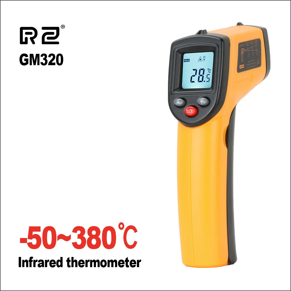 RZ Infrarot Thermometer Digital Non-Kontakt Laser Temperatur Sensor Controller -50-400 ℃ /-58-752 ℉Digital Handheld Pyrometer