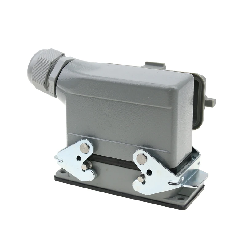 Rectangular plug heavy-duty connector he-016-5 16 core base with cover side protruding from high base with cover 16A