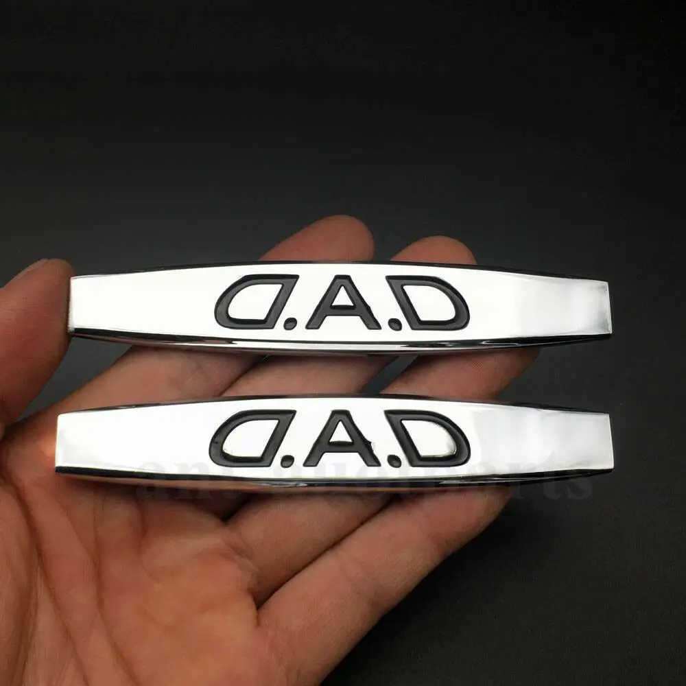 2pcs Metal Garson DAD VIP Luxury Emblem Auto Car Decal Sticker Fender Badge JDM