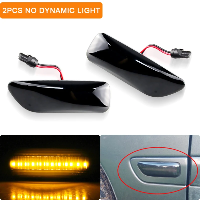 1 pair For Volvo V70 S60 S80 XC70 XC90 2000-2009 2Pcs LED Front Side Marker Turn Signal Indicator Lamp Light