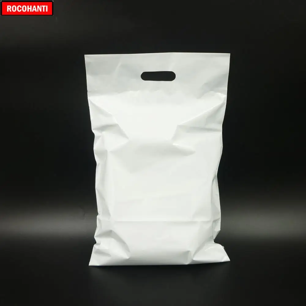 100Pcs Custom LOGO Printed Poly Mailers Mail Bag With Handle Plastic Shipping Mailing Bag Envelopes Courier Gift Packaging Bags