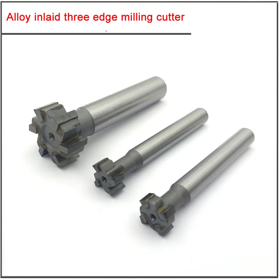 T-Slot milling cutter 16/20/25/30/35/40/45mm T-groove milling cutter for welded tungsten steel Welded carbide straight shank