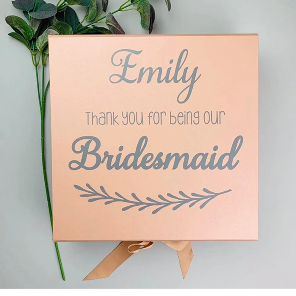 Personalised Bridesmaid Box,  Gift for Bridesmaids, Rose Bridesmaid proposal gift Box,  Marriage Gift Box, Made of Honour box