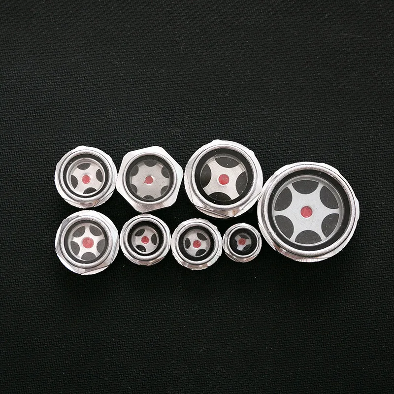 5pc Oil Level Sight Glass Screw-in Aluminum alloy Oil quantity observer Window for air compressor Machine tool Pneumatic Parts