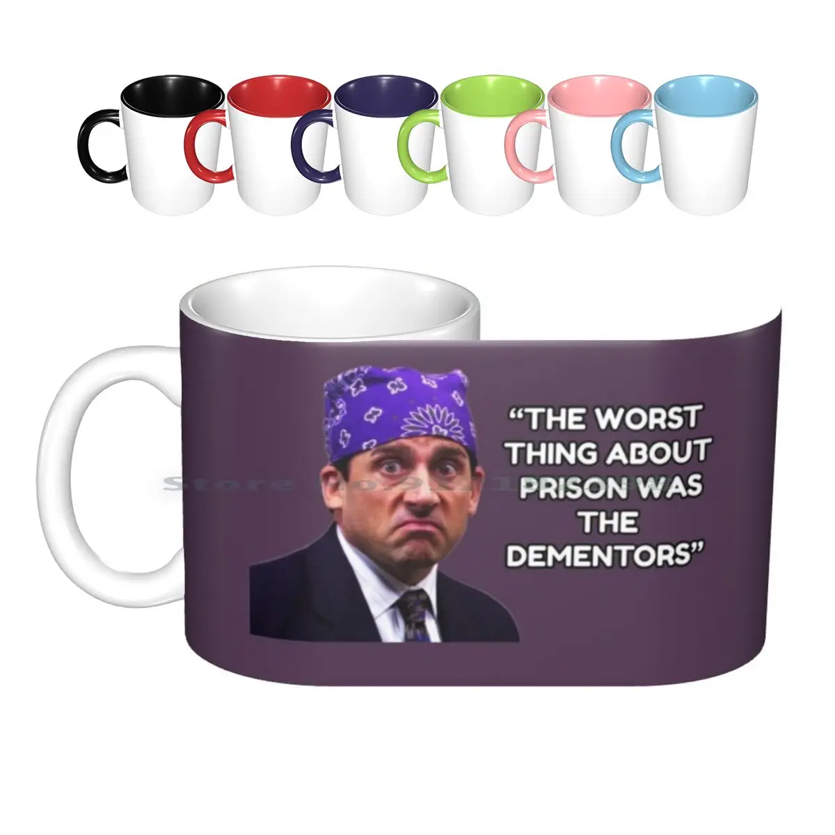 Prison Mike - Dementors T - Shirt Ceramic Mugs Coffee Cups Milk Tea Mug Dunder Dementors Dunder Mifflin Michael Prison Mike The