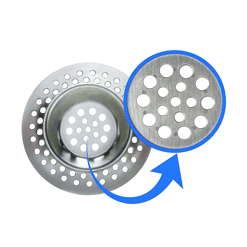 2 Pieces Of 7.5cm Bathtub Hair Dryer Plugs Stainless Steel Shower Drain Hole Filters Kitchen Metal Sink Filters Floor Drains