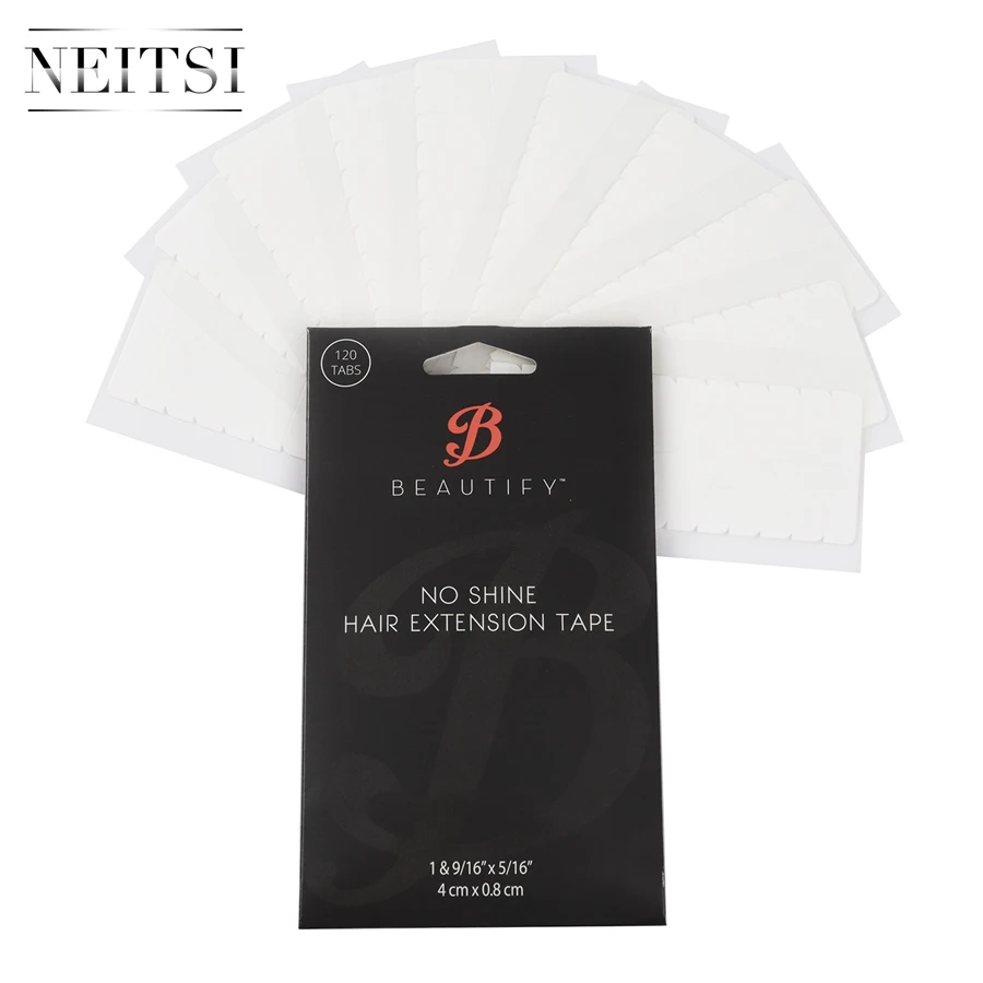 

Neitsi 10sheets 120pcs Pre-cut Double Sided Tape Tabs Super Tape For Skin Weft Human Remy Tape Hair Extensions Tape No-Shine