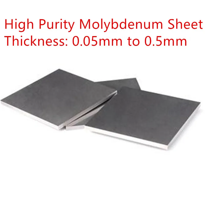 

Zion High pure Mo≥99.99% molybdenum sheet Metal plate thickness 0.05mm-0.mm Mo foil 100x100mm for parts Equipment Laboratory etc