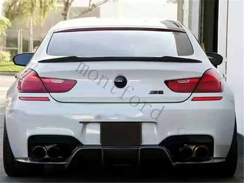 For BMW 6 Series M6 F06 F12 640i 650i 640i Sedan Rear Trunk Spoiler Boot Lip Wing 2012 - 2016 Carbon Fiber / FRP