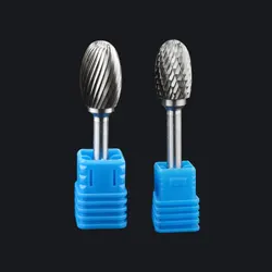 1 pc oval shape file Hand tools metal milling cutter 6-16mm straight shank rotary burr E (EX) shape cemented carbide rotary