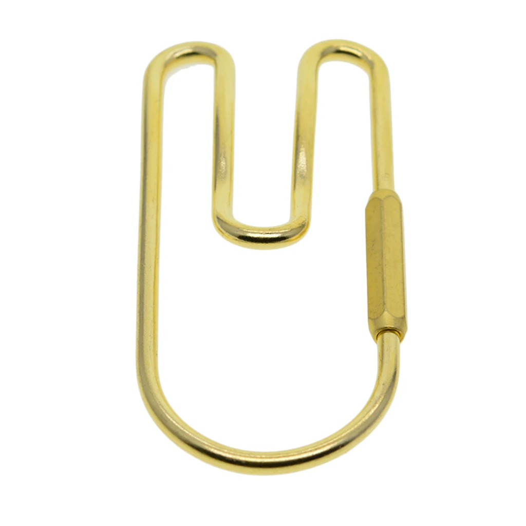 Durable Brass Screw Lock Key Ring Keychain Holder U Shape Locking Ring