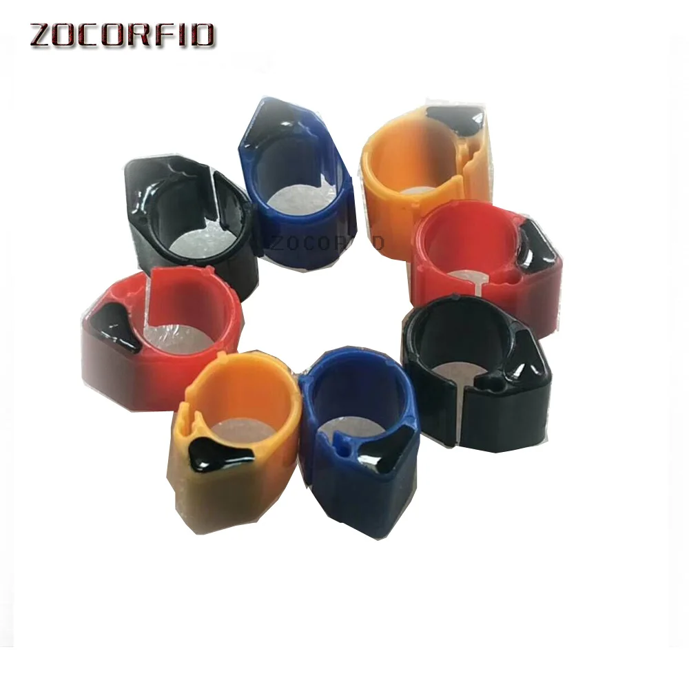10 pz/lotto EM4305 ISO11785 anello di piccione di plastica uccello gamba anello tag animale rfid anello tag per il tracciamento anelli di pollo piccione uccello