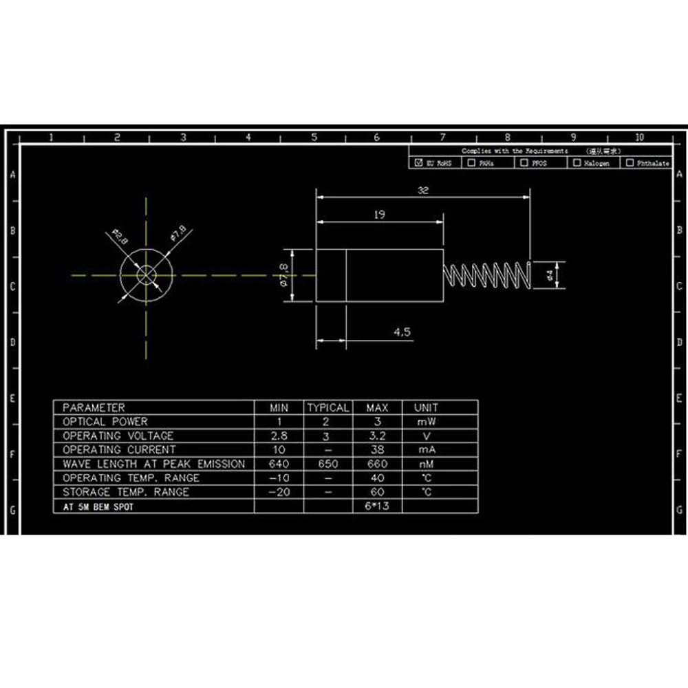 5Mw Industriële Laser Module Positionering Sight 650nm Rood Licht Dot Module Laser