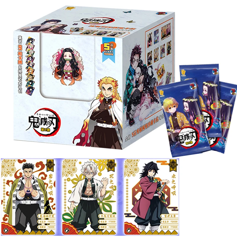 Demon Slayer Game Cards Kimetsu No Yaiba Peripheral Character Table Playing Toys For Family Children Gift