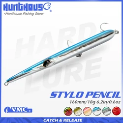 Hunpalace Stylo 210 Spinning Leurre Stickbait matita per aghi esca per pesca in mare 205mm 31g galleggiante 36g affondamento lento Garfish Lw118