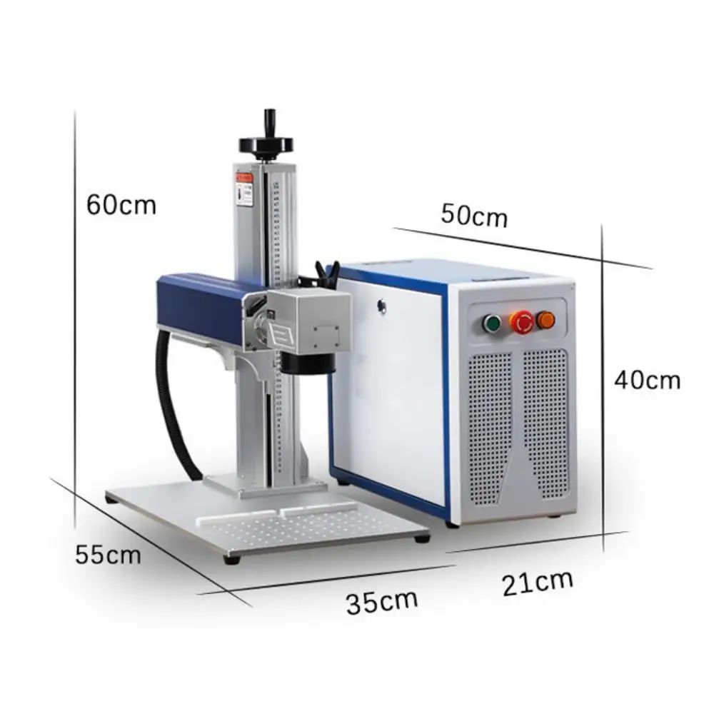 

Split Desk Portable Type 20W 30W 50W Fiber Laser Marking Machine RAYCUS 110*110 Metal Laser Engraving Machine with Rotary Axis