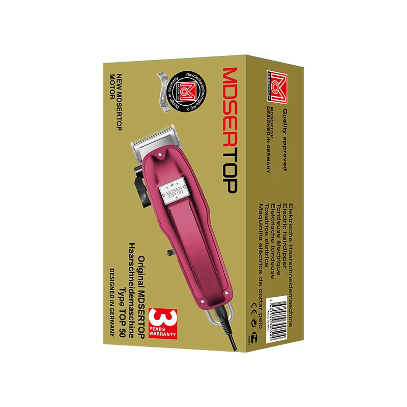 Kemei Rose Red Hair Cutting Machine Professional Cord Hair Clippers MDSERTOP Top50 Powerful Body Hair Trimmer with Charge Wire