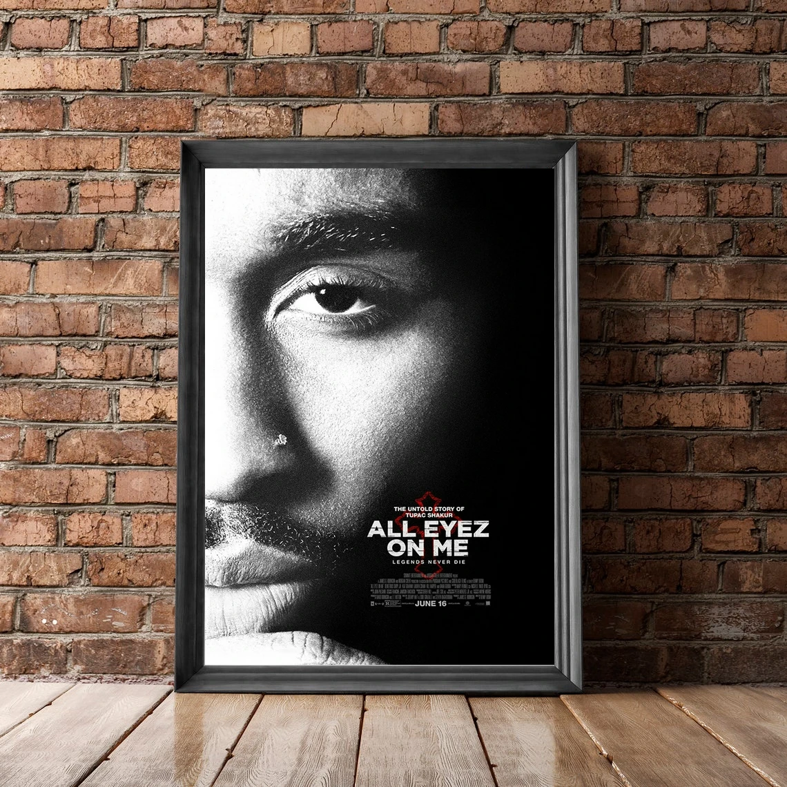 Музыкальный альбом Tupac Shakur All Eyez on Me, Холщовый постер в стиле хип-хоп, рэпер, поп-музыка, звезда, фотоальбом (без рамки)