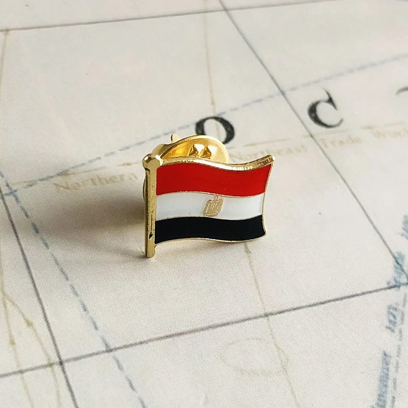 EGYPT  National Flag Embroidery Patches Badge Shield And Square Shape Pin One Set On The Cloth Armband   Backpack  Decoration