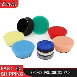 2 inch polishing wheel car coarse, medium and fine grinding pads, RO/DA fine waxing sponge pad (12 pieces sold in batches)