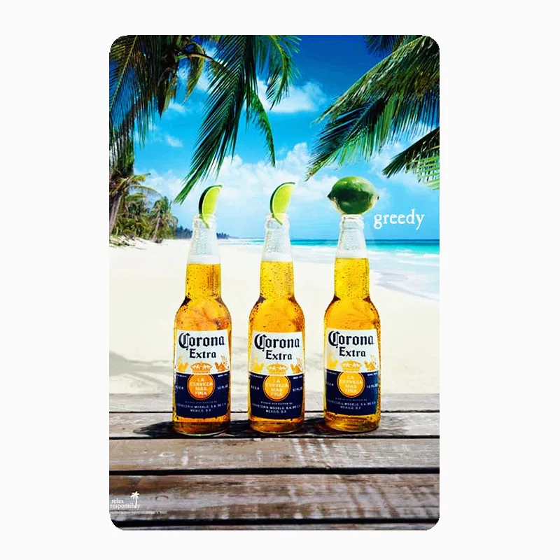 Corona Extra Vintage Metal Tin Sign Absolut Darth Painting Whisky Plate Retro Wall Pub Bar Home Decor Beer Wall Sticker MN118