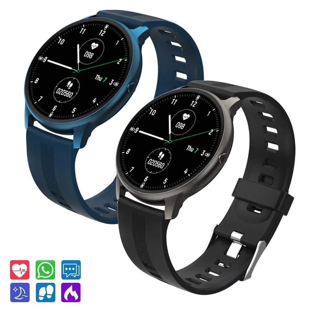 

Round Screen Smart Watch Wristwatch Sports Activity Tracker Heart Rate Monitor Call Reminder for Samsung Huawei LG iOS Phones