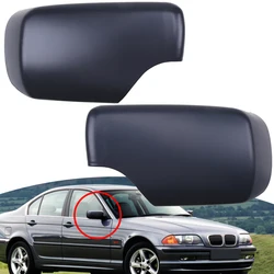 POSSBAY Pair Car Driver Side Rearview Mirror Cover Matte Black for BMW 5 Series E39 Sedan/Touring 1996 1997 1998-2003 Auto Goods