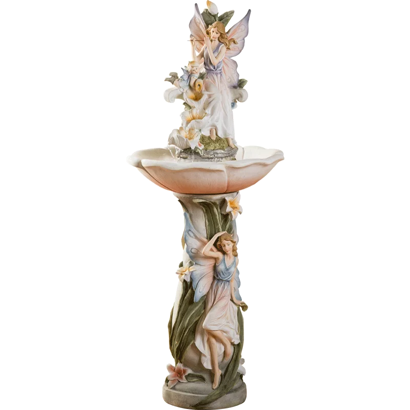 American soft landing water fountain European ornaments home accessories gift  miniature garden  fairy