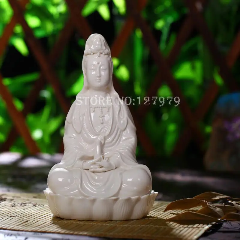 White porcelain Buddism goddness Guanyin buddha statue, Buddhism Kwan-yin figurine, figure of the Avalokitesvara Small size!