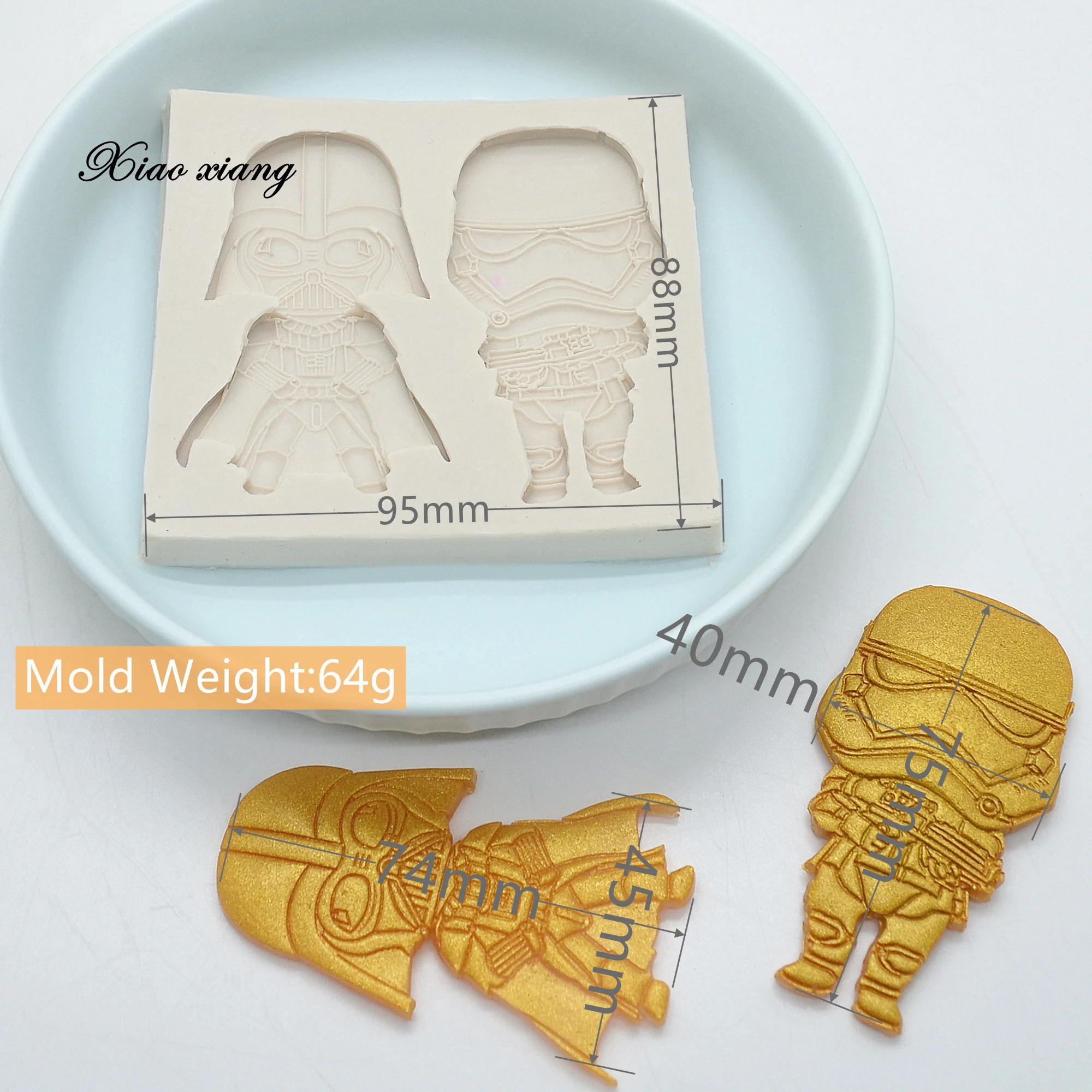 Warrior Storm Soldier Silicone Fondant Cake Mold For Baking Christmas Biscuits Sugar Craft Chocolate Candy Decorating Tools M811