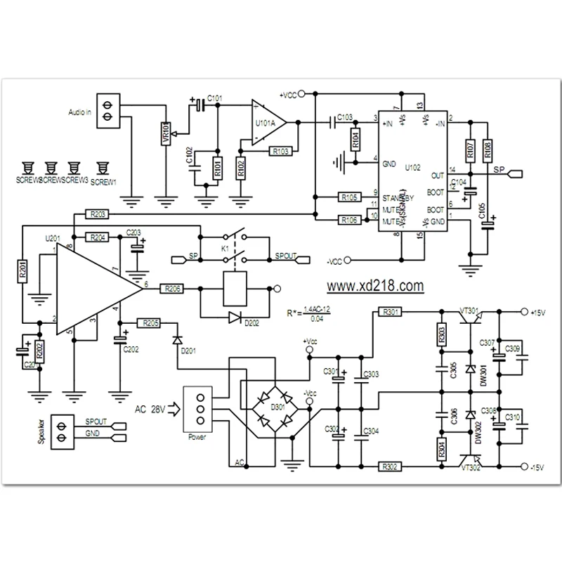 TDA7293 Installed Combined 100W Mono Power Amplifier Board 100W