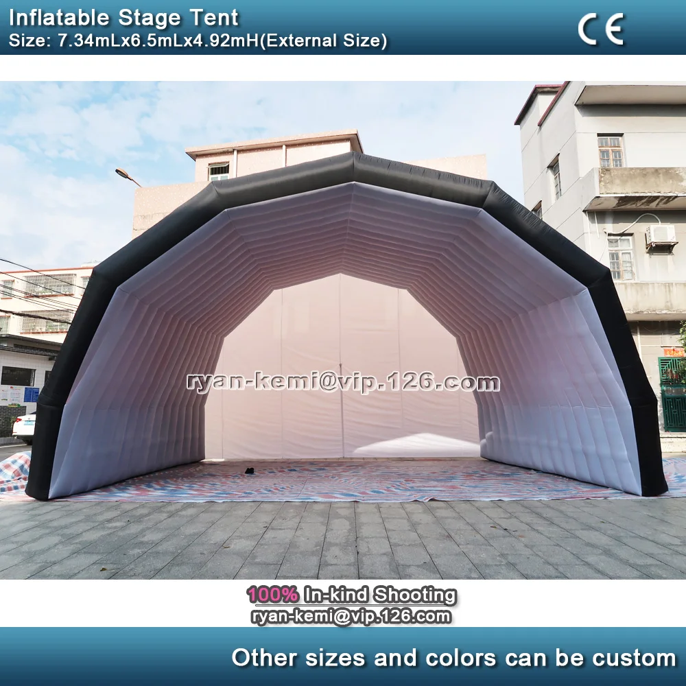 Large Outdoor Inflatable Event Tent Stage Cover Canopy Giant Air Marquee For Party Exhibition Music Ban Concert Wedding Tunnel